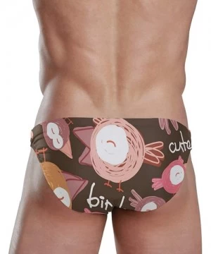 Racing Men Swimsuit Lovely Bird Art Painting Bikini Briefs Male Sexy Swimwear 2030283 - 2030283 - CT18SAZZN44