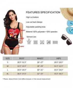 One-Pieces Moonder Bikinis Janet Jackson Womens One Piece Swimsuits White - I Love Lucy 10 - CK1996YG77I