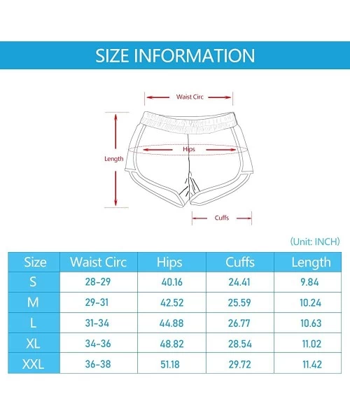 Board Shorts Women Printed Swim Shorts UPF 50+ Workout Board Shorts Quick Dry Beach Surf Bottom Trunks - Floating Market - C5...