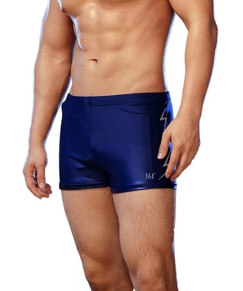 Racing Jammers Swimsuit for Men & Boys-Competition Lap Swim Suit- Square Leg Endurance Training - Blue 3 - CA18XNNTLWM