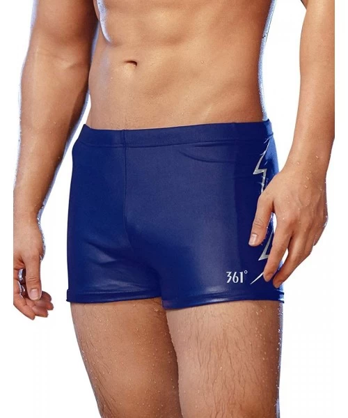 Racing Jammers Swimsuit for Men & Boys-Competition Lap Swim Suit- Square Leg Endurance Training - Blue 3 - CA18XNNTLWM