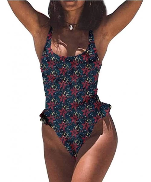 Bottoms Sexy Swimwear Floral- Baroque Roses Fits All Different Body Types - Multi 04-one-piece Swimsuit - CV19E790XOW