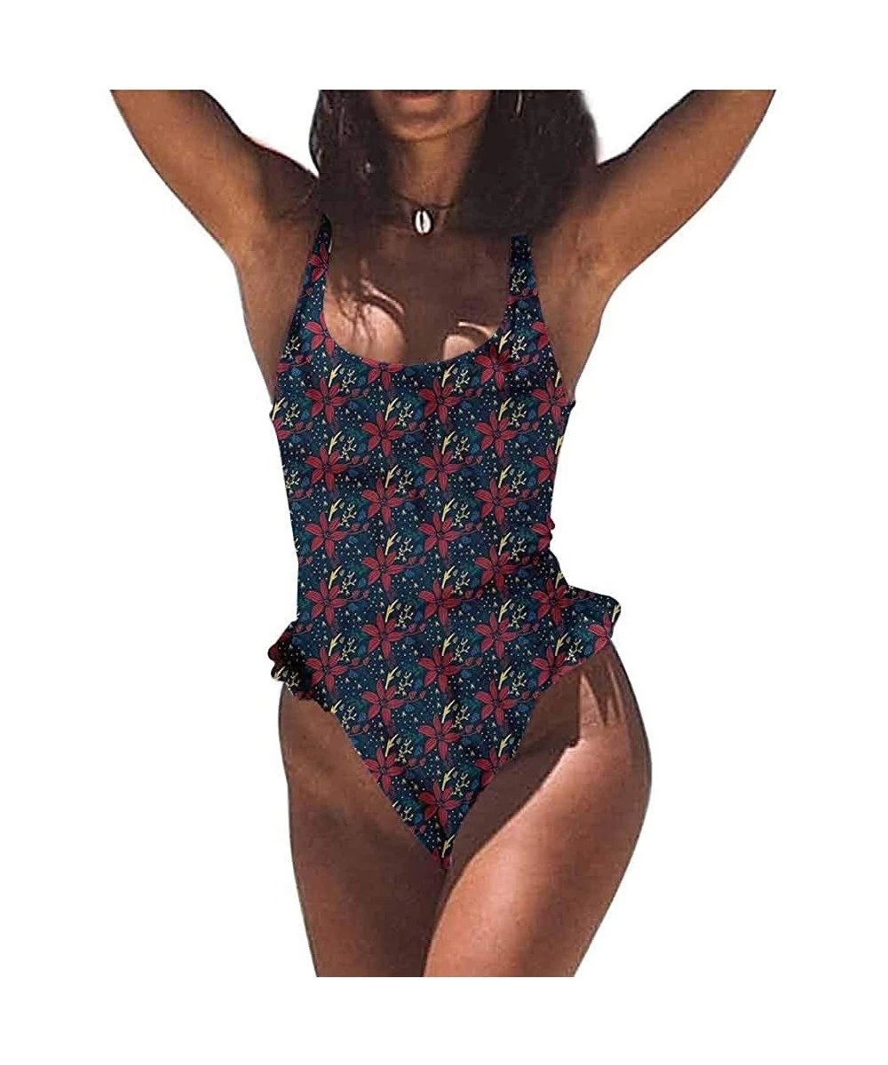 Bottoms Sexy Swimwear Floral- Baroque Roses Fits All Different Body Types - Multi 04-one-piece Swimsuit - CV19E790XOW