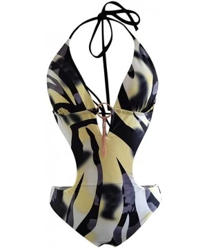 Sets One Piece Stripe Monokini Bikini Set Swimwear Beachwear Jumpsuit Sale - CO199Q39X0Z