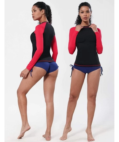 Rash Guards Long/Short Sleeve Rashguard for Women UPF 50+ Sun Protection Swim Shirts Swimsuit Swim Top Surfing Swimwear - Col...