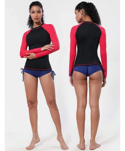 Rash Guards Long/Short Sleeve Rashguard for Women UPF 50+ Sun Protection Swim Shirts Swimsuit Swim Top Surfing Swimwear - Col...