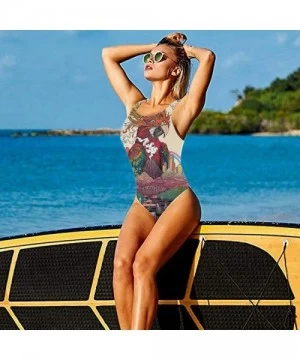 One-Pieces Womens Swimwear One Piece Swimsuit Sexy Biniki Backless Bath Suit Monokini - Color7 - C31905ECT34