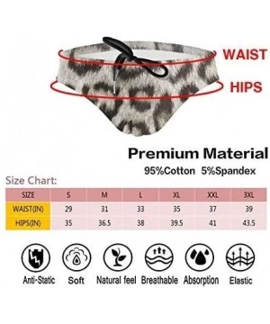 Briefs Leopard Spots Large Mens Swim Briefs Drawstring Bikini Sport Swimsuit - Multi2 - CO19CYQZLHH