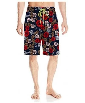 Trunks 3D Print Flowers Floral Men Swim Trunks Quick Dry Beach Shorts with Mesh Lining Fashion Swimwear Shorts - Flowers Flor...