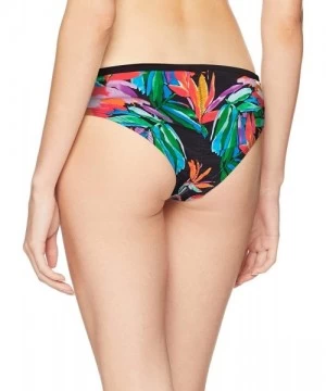 Bottoms Women's Rebel Bikini Bottom Swimsuit with Front Strappy Detail - Flamingo Print - CK18ZQC65RK