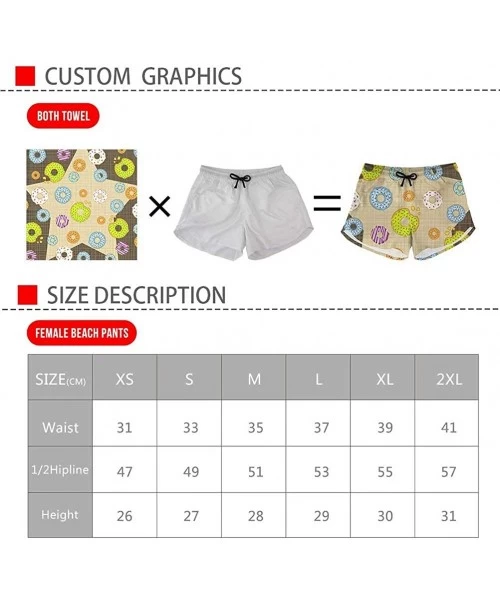 Board Shorts Womens Beach Shorts Beachwear Yoga Drawstring Sport Running Breechcloth - Alpaca - C118QA237AR