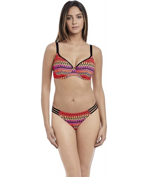 Bottoms Way Out West Tanga Bikini Bottom - Sunset - C7180K83O55