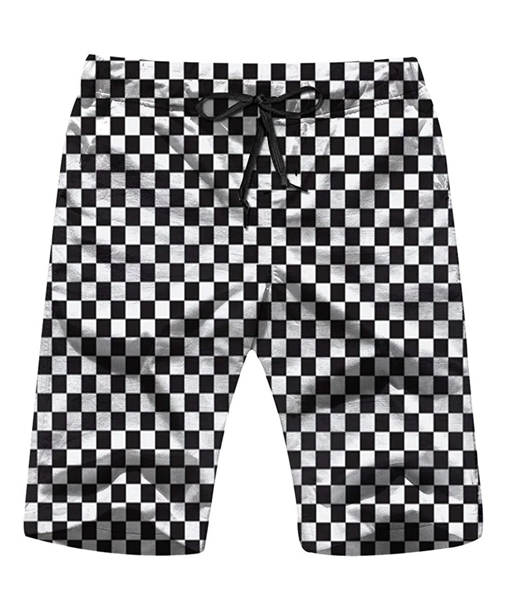 Board Shorts Checkered Flag Themes Idea Design Men's Swim Trunks and Workout Shorts Swimsuit or Athletic Shorts - Adults Boys...