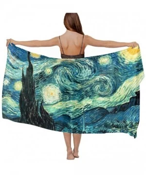 Cover-Ups Women Fahion Swimsuit Bikini Cover Up Sarong- Party Wedding Shawl Wrap - Van Gogh Starry Night - CH19C6NHKE0