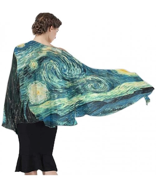 Cover-Ups Women Fahion Swimsuit Bikini Cover Up Sarong- Party Wedding Shawl Wrap - Van Gogh Starry Night - CH19C6NHKE0