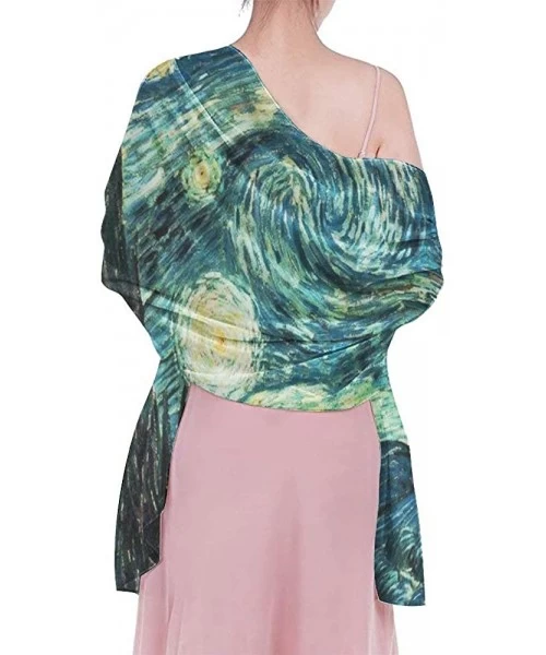 Cover-Ups Women Fahion Swimsuit Bikini Cover Up Sarong- Party Wedding Shawl Wrap - Van Gogh Starry Night - CH19C6NHKE0