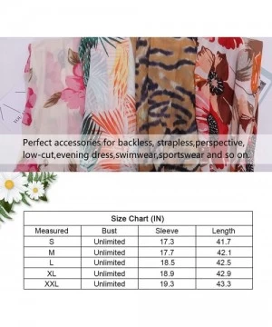 Cover-Ups Womens Floral Chiffon Casual Cardigan - Bikini Half Sleeve Kimono Shawl Sun Protection Blouses Beach Wear Cover ups...