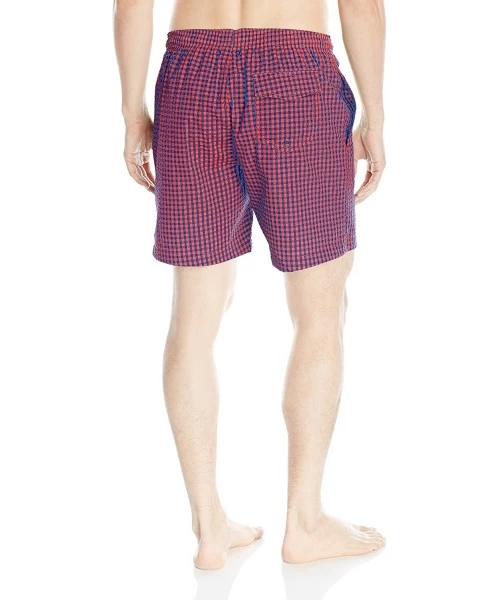 Trunks Men's San O 6.5 Inch Gingham Swim Trunk - True Royal/Spicy - CW12ODW20CE