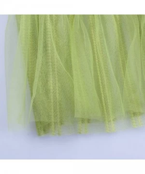 Cover-Ups Women's Sexy Lace Off Shoulder High Wasit Flared Mesh Club Maxi Dress Beach Cover Up - Light-green - C518HCWOO95