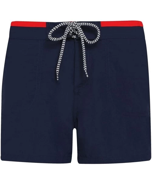 One-Pieces Womens/Ladies Swim Shorts - Red/Navy - CS18E6ODCTA