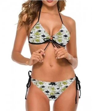 Bottoms Two Piece Swimsuits Floral- Exotic Blooms Foliage Great Fashion Piece - Multi 10-two-piece Swimsuit - CD19E7D7T8C