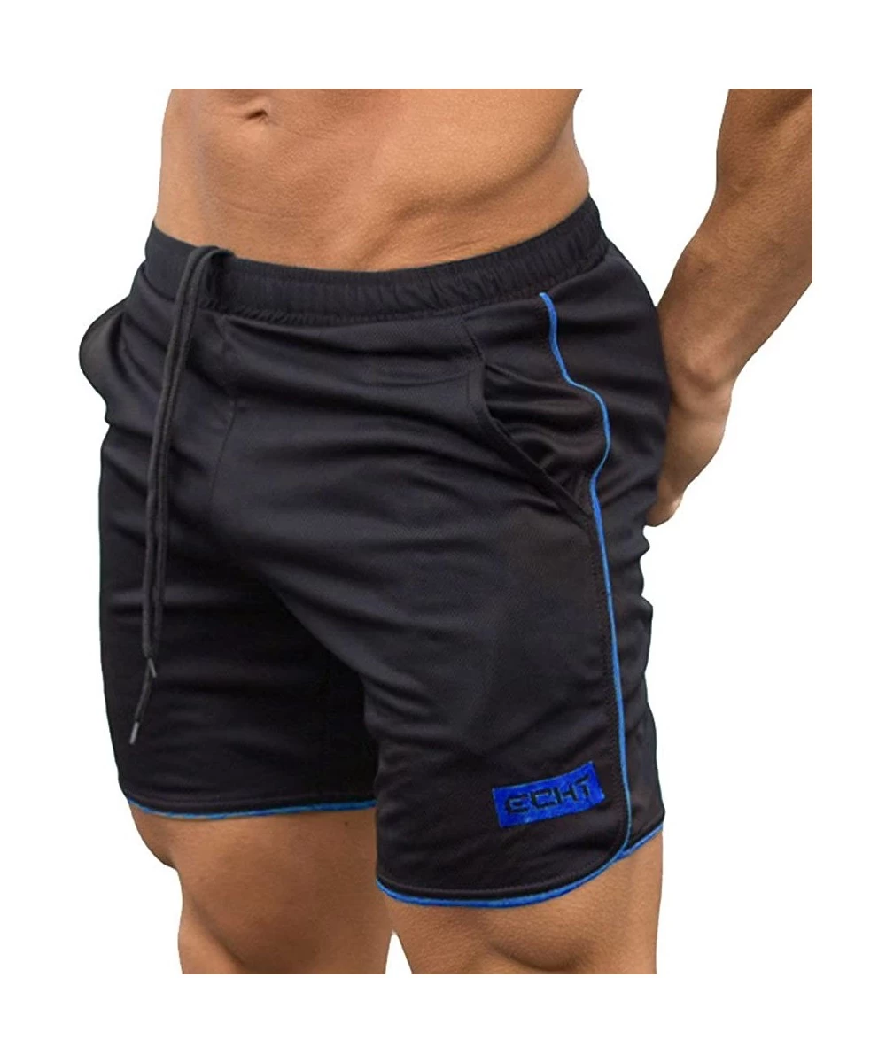 Rash Guards Underwear Men's Boxer Briefs Ballpark Pepper Sports Boxer Basketball Training Breathable - Blue - CB18QQK5774