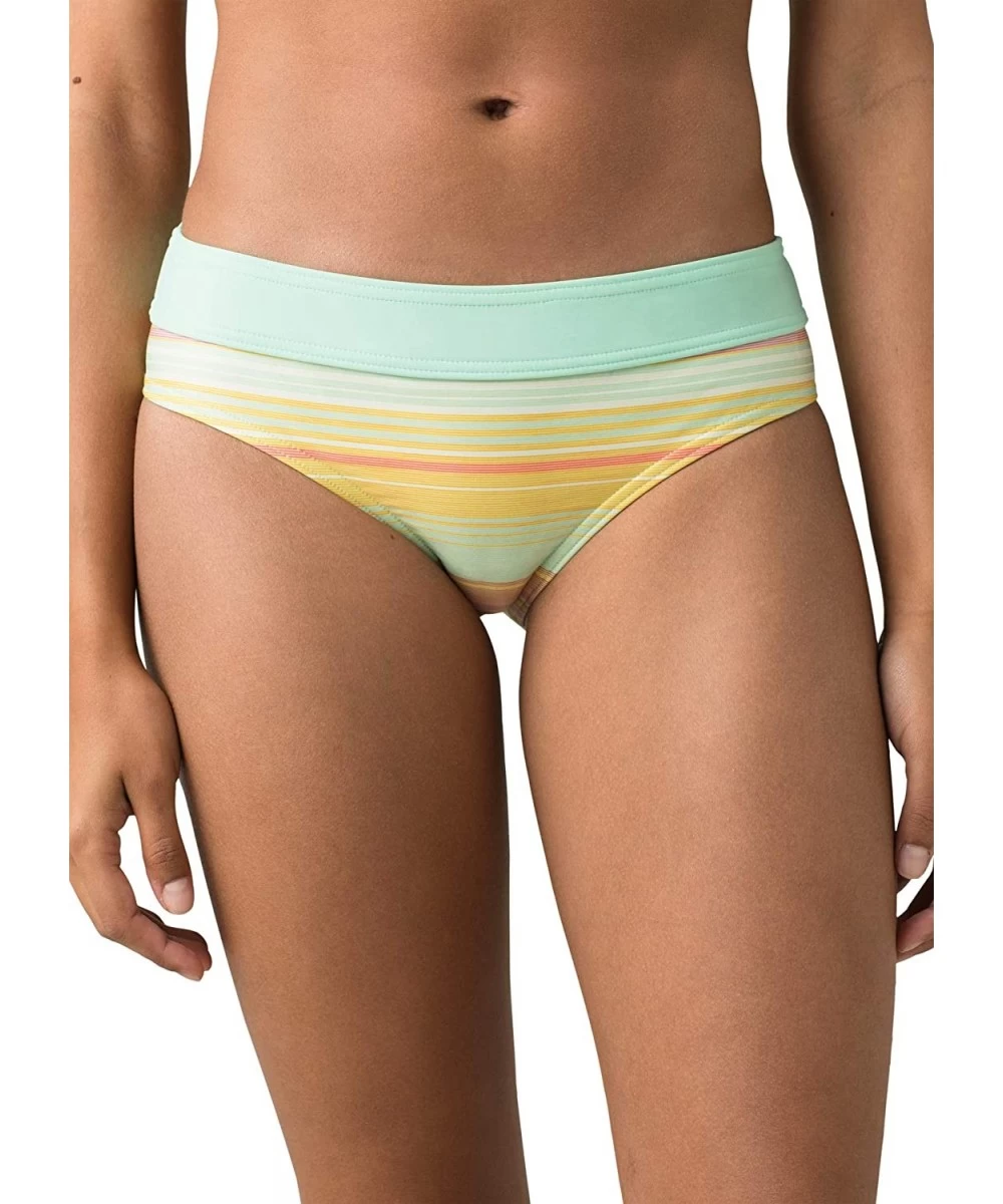 Tankinis Women's Ramba Swim Bottoms- Hipster Briefs with Thick Elastic Band- Amber Pontoon- X-Large - CB195EL4R68