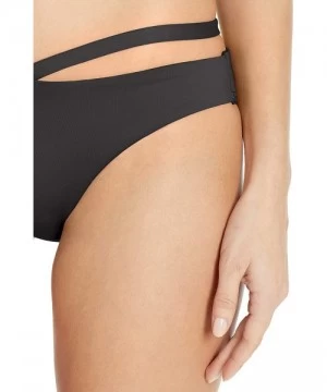 Tankinis Women's Stella Strappy Hipster Bikini Bottom Swimsuit - Black - CE18EYMYSED