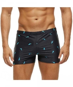 Rash Guards Men's Quick Dry Swim Trunks Casual Print Boxer Shorts Bathing Suit Swimsuits Surfing - Navy - C5194XN92MO