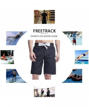 Trunks Men's Swim Trunks Quick Dry Beach Shorts Bathing Suits with Pockets - B-black/White - CB18UKRCL36