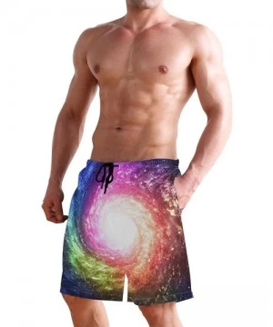 Board Shorts Men's Quick Dry Swim Trunks with Pockets Beach Board Shorts Bathing Suits - Magical Wormhole Universe Galaxy Swi...