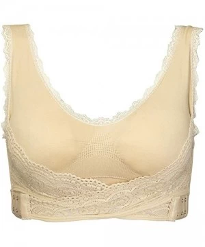 Cover-Ups Instacomfort Wireless Lace Liftbra - Skin Tone + Black - CB198327MEA