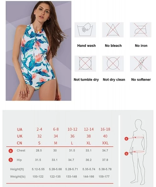 Rash Guards Women's Rash-Guard Swimsuit Long Sleeve and Short Sleeve Printed Rash Guard Beachwear - 1916 - CM18OYTZLXO