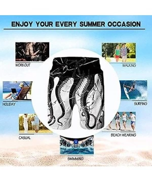 Trunks Bird Sets Men Swim Trunks Cool Quick Dry Surf Beach Shorts with Mesh Lining/Side Pockets - Print Cat and Bird - C3196W...