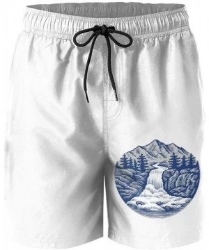 Board Shorts Men's Beach Shorts Coors-Banquet- Summer Quick Dry Swimming Pants - White-104 - C818XEDQALC