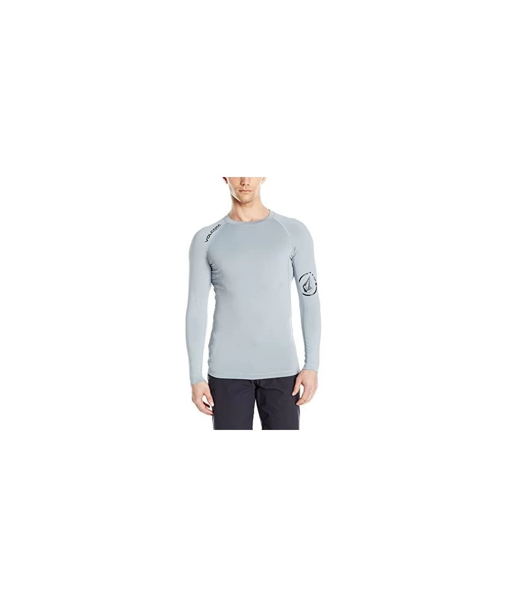 Rash Guards Men's Kam Long Sleeve Rashguard - Cement Grey - C012MBXHWSX