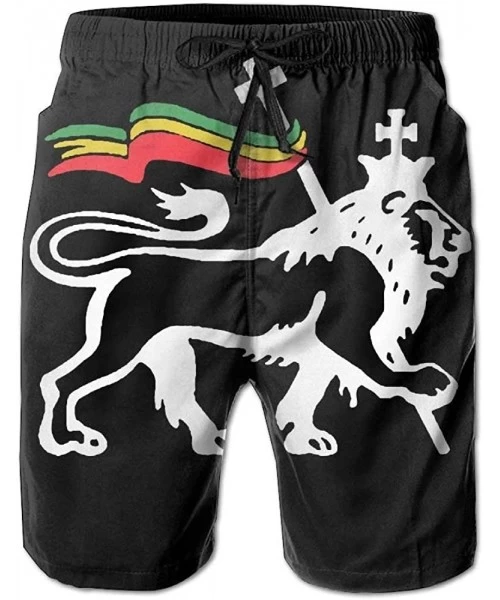 Board Shorts Dry Rasta Lion Mens Swim Trunks Surf Board Shorts Beach Pant Sportswear - Judah-2 - CV18I88WX3Y