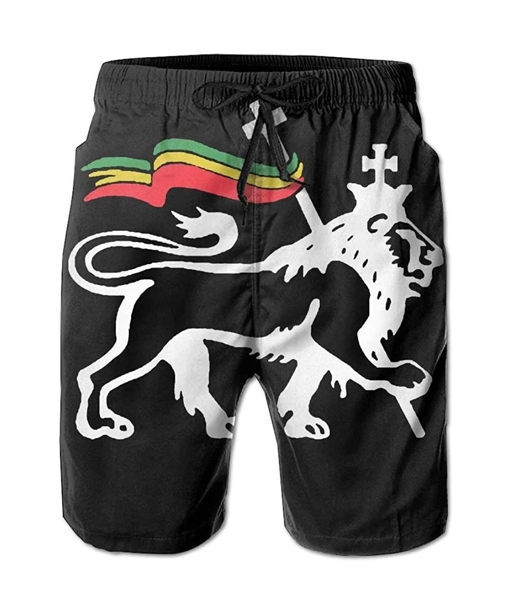 Board Shorts Dry Rasta Lion Mens Swim Trunks Surf Board Shorts Beach Pant Sportswear - Judah-2 - CV18I88WX3Y