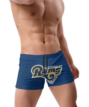 Briefs Men's New York Je-ts Swimwear Trunks Square Leg Boxer Brief Swimsuit Swim Underwear - Los Angeles Rams - CF194R92R7N