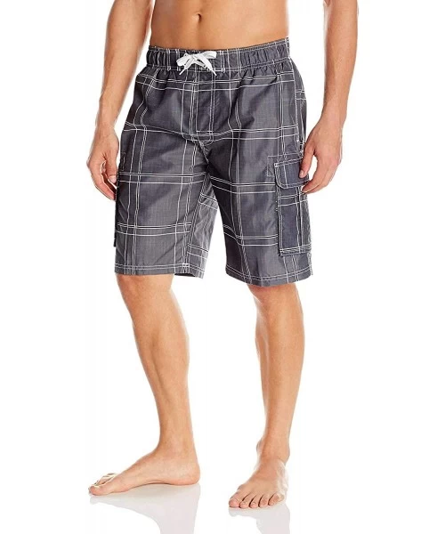 Trunks Men's Echelon Swim Trunks (Regular & Extended Sizes) - Flex Charcoal - C712N31ASV3