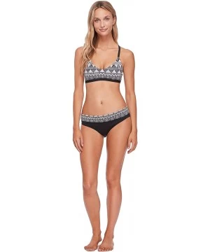 Bottoms Womens Swim Fold Over Bikini Bottom - Hilo - Black - C4188DUWKSG