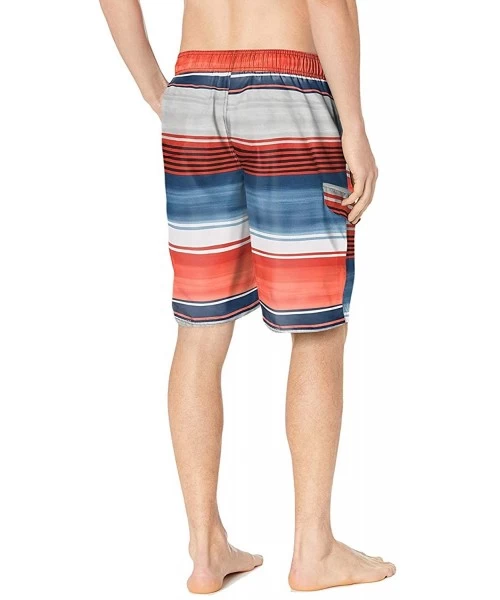 Trunks Men's Echelon Swim Trunks (Regular & Extended Sizes) - Avalon Navy/Red - C418LRXRO8N