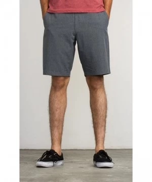 Board Shorts Men's Benefits Hybrid Short - Black - C51281LZT8J