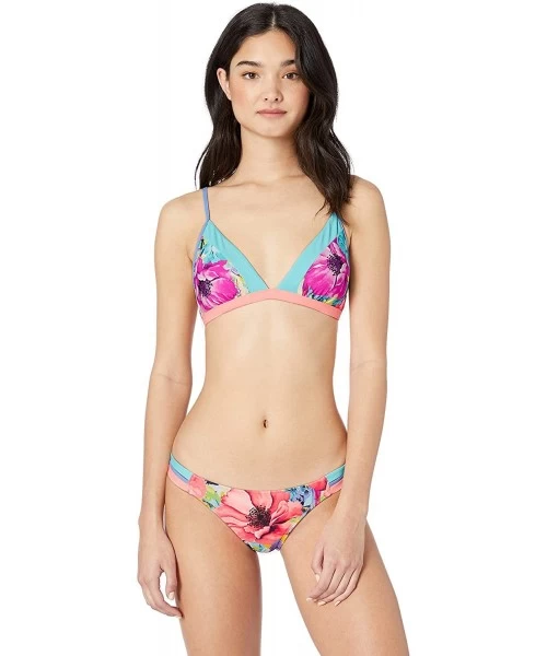 Sets Women's Jenna Fixed Triangle Bikini Top Swimsuit - Violetta Floral Print - C018ICOKC5Y