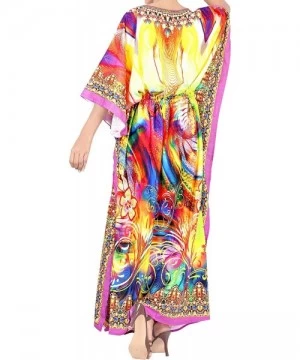 Cover-Ups Women's One Size Kaftan Loungewear Nightwear Swim Cover Ups Drawstring - Multicolor_v556 - CV12DM2QQLV