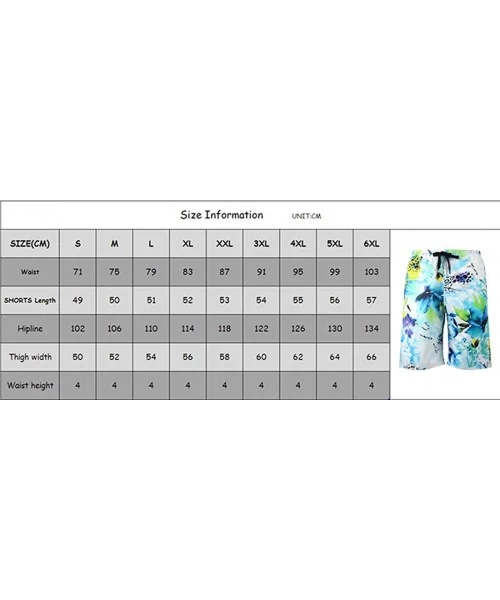 Board Shorts Men's Funny Swim Trunks Summer Surf Beach Board Shorts with Side Pockets - L-15776 - CK18R802LDA