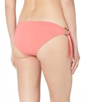 Tankinis Women's Ring Side Hipster Bikini Bottom Swimsuit - Active Peach - CM18OEL7T84