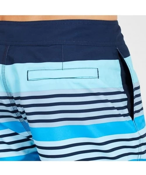 Trunks Men's Quick Dry Striped Swim Trunk - Navy T82107 - CN186KGSEXN