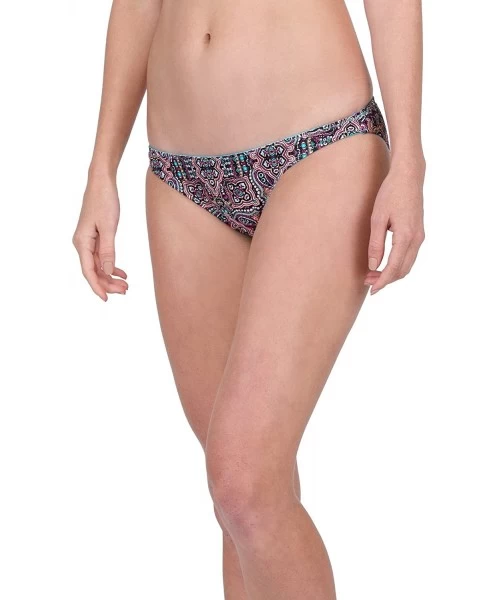 Bottoms Women's Sea La Vie Boho Print Reversible Full Bikini Bottom - Teal Blue - CO12FUE5I8V