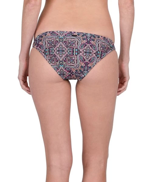 Bottoms Women's Sea La Vie Boho Print Reversible Full Bikini Bottom - Teal Blue - CO12FUE5I8V